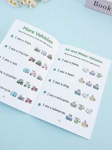 Children's English Sentence Matching Workbook Early Education Enlightenment Cognitive Learning Book Read Sentences Circle Pictures Back To School Season School Return Tutoring Learning Notebook Teacher Homework Book - Multicolor - View 9