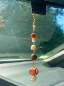 可愛蘑菇汽車裝飾品 波希米亞風後視鏡掛飾 車內裝飾 - 菇 - 查看 5