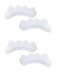 2Pcs Soft Silicone Toe Separators, Flexible Comfort Foot Care Cushion Pads, Prevent Feet Friction, Wearable Foot Protector For Daily Walking & Shoe Use - Multicolor - View 14
