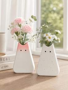 1pc Cute Cat Shaped Vase,Cartoon Animal Bud Vases, Decorative Desktop Flower Vase For Home Office Living Room Decor - Standing Cat - View 6