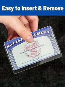 10pcs Transparent PVC Waterproof ID Card Holders - Clear Vinyl Plastic Card Sleeves, Suitable For Insurance Cards, Subway Cards, Driver's Licenses Or Other Types Of Cards; Can Be Used As Card Holders, Wallets, Business Card Holders, Credit Card Holders, ID Card Holders Or Women's Card Pouches. - A - View 4