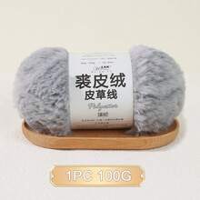 Lawkeman 1/3pcs(100-300g) Faux Fur Yarn, Super Soft Thick Fluffy, Suitable For Crochet, Knitting, Blankets, Handmade Crafts, Scarves And DIY Projects - Multiple Styles - View 16