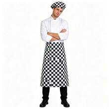 2pcs/Set New Chef Apron And Hat Uniform, Unisex Kitchen Work Wear Suitable For Restaurants And Bakeries - Multicolor - View 13