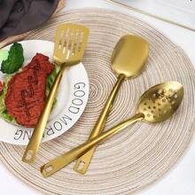 Stainless Steel Kitchen Utensil Set, Durable Kitchen Tools, Including Soup Ladle, Scraper, Whisk, Tongs And Strainer - View 3