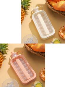 2-In-1 Portable Silicone Ice Cube Tray With Lid And Matching Water Bottle, Multi-Cavity Ice Mold For Ice Rolls And Ice Balls, Easy Release Kitchen Gadget, Suitable For Juice, Whiskey And Cocktails, Perfect For Home Bar, Party And Summer Travel Daily Use, Gift Choice - Multicolor - View 19