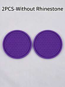 YITUMU 2pcs/4pcs Silicone Anti-Slip Car Cup Holder Coasters - Cup Mat With Crystal Edge, Waterproof & Fashionable, Suitable For Car Or Home Use - Multicolor - View 23
