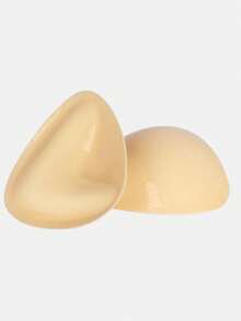 vfvQueen 1 Pair Double-Sided Adhesive Bra Pads, Push-Up Adhesive Bra Pads, Reusable Bikini Bra Pads - Khaki - View 6