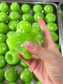 1pc Kiwi Fruit Slushie Handmade Ball Slushie Sound Stress Relief Simulation Non-Rebound Squeeze Toy Random Shipment - 彩色 - 查看 4