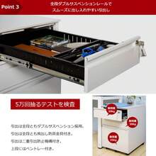 オフィスワゴン（ホワイト+ブルー）デスクワゴン 完成品 サイドワゴン 1年安心保証 オフィスワゴン 大容量 3段 組立て不要 キャスター付き 鍵付き ホワイト ブラック サイドデスク ワゴン A4 ファイル デスクキャビネ - 1 - チェックする 6