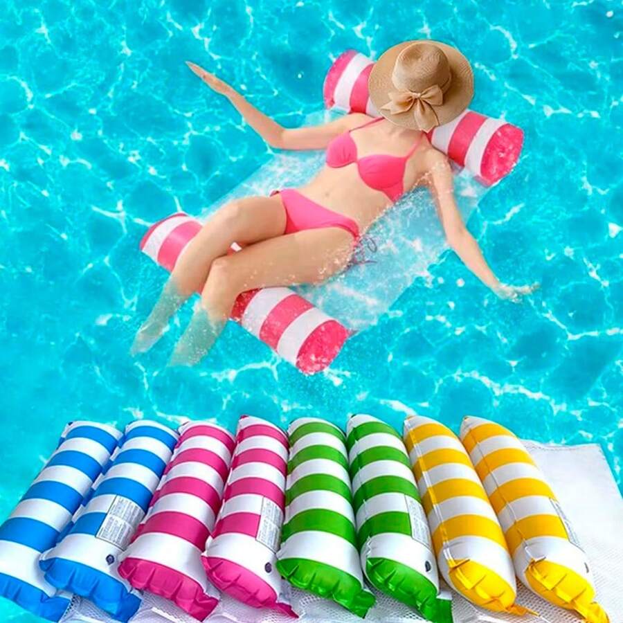 Inflatable Reclining Pool Float Lounger - Hellblau - Übersicht 1
