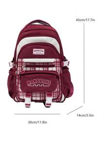 Women's Backpack School Bag Large Capacity Elementary School Middle School Textbook Bag - Rectangle - View 3