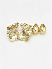 2-8 Pairs High-Quality Fashion Women's Earring Set, Including Petal, Shell, Bow And Water Drop Elements - Elegant And Charming Style, Perfect For Daily Wear, Date, Party, Outing And Gift Giving (Recommended For Mother And Close Friends) - Shape - View 4