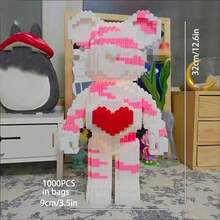 2000PCS Extra Large Bear Building Blocks Set - Perfect Gift - Office And Home Decor - DIY Handmade Creative Interlocking - Suitable For Holidays - Birthdays - Thanksgiving - Valentine's Day - Halloween - Christmas Gifts - Suitable For Ages 14 And Up - Mixed Colors - Durable ABS Material - Multicolor - View 10