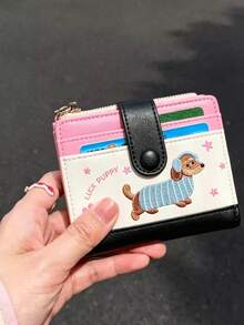 XD Puppy 超薄 RFID 防盜卡包，可愛 PU 皮革 3 合 1 兒童卡夾，迷你錢包，可愛錢包，旅行必備錢包，夏季零錢包，假期禮物，送給孩子的禮物 - 彩色 - 查看 6