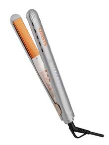 CRASTS Alat Pelurus & Pengeriting Rambut Profesional 2-in-1, Pelat Besar, Kontrol Suhu, Layar LCD, Cocok untuk Salon dan Penggunaan di Rumah - Grey - View 2