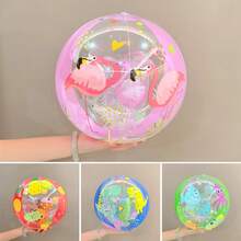 Inflatable Water Toy For Kids, Transparent, Striped, Colorful, For Beach Or Pool Parties, Ball Game - 3 - View 4