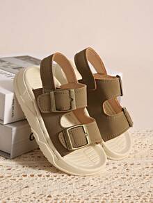 2026 Summer New Baby Boy Beach Sandals, Soft Sole Casual Shoes For Toddlers, Outdoor Wear - Brown - View 5