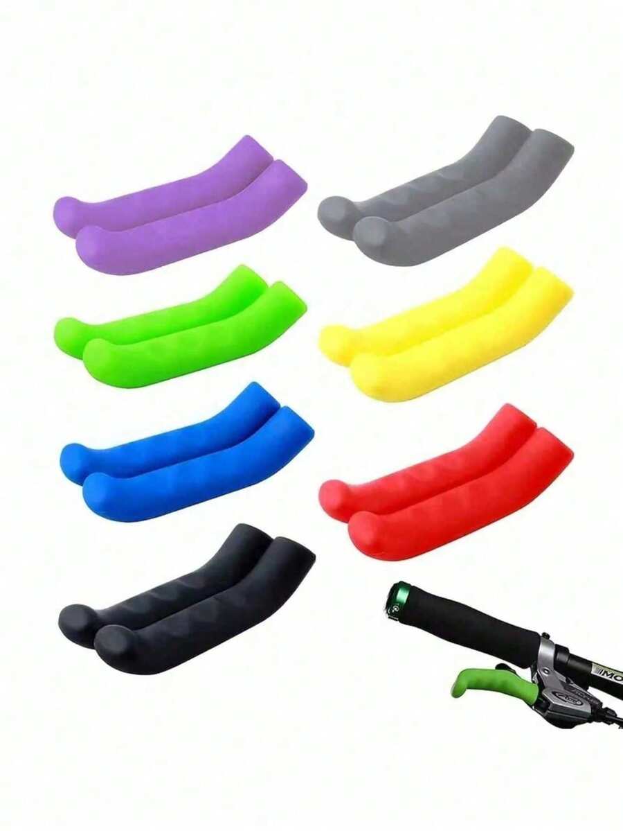2pcs Comfortable Non-Slip Silicone Brake Handle Grips, Suitable For Mountain Bikes, Road Bikes And BMX Bicycles, Shock-Absorbing Easy Installation
