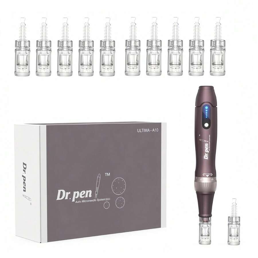 Dr.Pen A10 微針滾輪筆 - 身體護膚工具組，包含 5/10/15 替換針頭，不含筆 + 5/10 針頭，專業級微針筆，適用於身體與臉部，USB 可充電護膚工具組，送給母親與女性的禮物