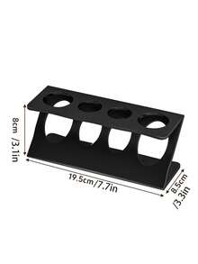 1PC Black & White Optional Plastic Toothbrush Holder, 4 Holes Freestanding Countertop Storage Stand For Electric Toothbrushes And Toothpaste, Multifunctional Modern Bathroom Washbasin Oral Care Organizer Rack - Multicolor - View 3