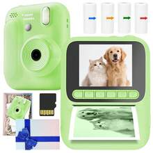 Kids Digital Camera With Instant Photo Printing - 8X Optical Zoom, 1080P HD Video, Built-In Flash, 4 Rolls Of Color Photo Paper (Red/Blue/Orange/Green), Portable And Easy To Use, Best Gift For Holidays And Special Occasions (Christmas, Birthday, New Year) - Multicolor - View 21