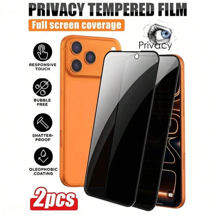 Screen Protector Privacy, 2 Pieces Set Of Phone Accessories Compatible With Samsung Galaxy S23 A22 5G A32 4G Privacy Tempered Glass Screen Protector, Compatible With Apple 17 Pro, Compatible With IPhone, Compatible With Samsung Phone Case, Screen Protector Compatible With IPhone 17 Pro, Screen Protector Compatible With Samsung A23, [International Version Not Local Version]