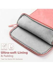 Bolsa portátil para tablet Apple, compatible con Samsung Galaxy Tab//Kindle/Tablet Android/Funda protectora para tablet, adecuada para tablets de 7~8/9~11/12.9~13 pulgadas, con asa y bolsillo delantero, rosa - Rosa - Ver 7