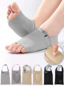 1 Pair Bandage Arch Support Foot Pads, Arch Socks - No Tightness, No Slipping, High Elasticity & Breathable; Foot Support Bandage; With Gel Pad - Durable & Breathable Protective Gear; Provides Support For Sports; Comfortable & Snug Foot Support Band; Unisex, All Season - Multicolor - View 3