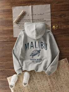 Teen Girl Fun Graphic Print Pullover Sweatshirt, Warm & Comfortable Thermal Lined Pullover Sweatshirt For Autumn/Winter - Light Grey - View 4