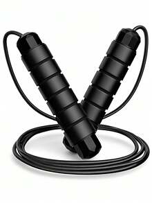 Tangle Free Steel Jump Rope With Anti Slip Grooved Grip Adjustable Weighted Jump Rope For Unisex Adults Durable Jump Rope Ideal For Daily Cardio Workout Weighted Jump Rope Home Exercise Equipment Weight Loss Gym Workout Equiment - Jump Rope - View 2