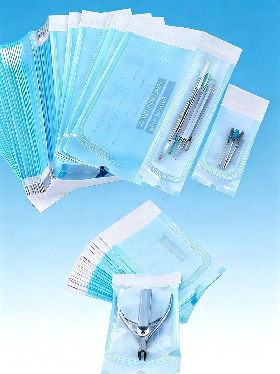 200/100/50/20入 耐熱美甲工具滅菌袋 自密封高溫滅菌儲存袋 適用美甲工具/紋身設備/牙科工具 必備滅菌工具