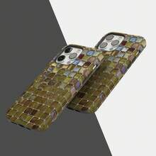 Custodia per telefono con motivo a mosaico mediterraneo, design astratto a piastrelle, adatta per  17,  16, 15, 14,  13, 12, 11 Pro Max,  S25, S24, S23, S22 Ultra. - Bianco 1 - Visualizzare 5