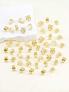 150pcs Elegant Hair Jewelry For Braids Adjustable Hair Rings With Intricate Designs, Vintage-Inspired Accessories For Girl's Dreadlocks - Gold - View 2
