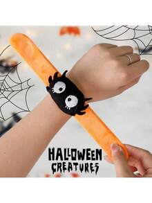 3pcs/Set Halloween Decoration Snap Bracelets Ghost Festival Party Costume Props Pumpkin Spider Wristbands Random Style - Multicolor - View 4