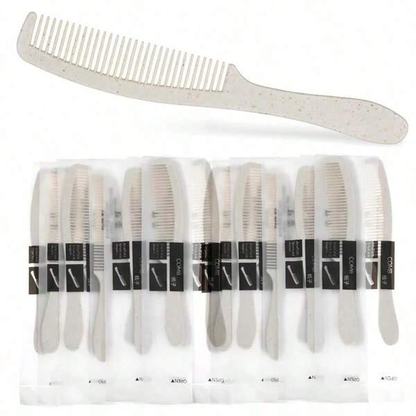 1/3/8/15/26/50/100/200 Peças Conjunto de Pentes Descartáveis para Hotéis e Salões de Beleza, Embalados Individualmente, Perfeito para Cuidados Pessoais Durante Viagens e Penteados