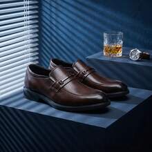 ZCZ New Men British Style Fashion Formal Leather Shoes - Brown - View 10