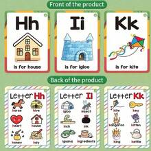 Best-Selling 26 English Alphabet Cards, Children's Early Education Flashcards, Learning Colors, Animals, Letters Enlightenment Cognitive Cards, Back To School Season Gift - Multicolor - View 7