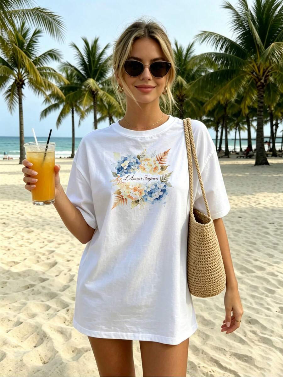 Women T-Shirts - 白色 - 查看 1