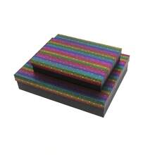 46.3x36.5cm Multicolor Kraft Paper Rectangular Gift Box Set, Stackable Storage Organizer Boxes For Presents, Party Supplies - Multicolor - View 7