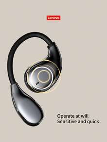 Lenovo 2026新款耳掛式無線耳機，開耳式設計，智慧通話降噪，長效續航，數位電量顯示，舒適佩戴，穩固不脫落，適合戶外運動 - 灰色 - 查看 8