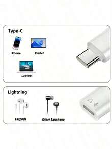 Type-C To Lightning Audio Adapter, USB C Male To Lightning Female Headphone Converter - 彩色 - 查看 7