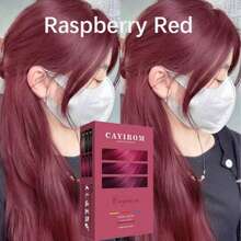 Plant-Based Hair Dye Cream For Home Use, Fashionable Brightening Popular Colors Grape, Orange-Brown, Raspberry Red, One-Step Dyeing Without Bleaching - Multicolor - View 3