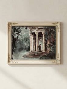 1 Stück Herrenhaus Wandkunst, Landhaus, stimmungsvolle Herbstlandschaft, Stolz & Vorurteil Wandkunst Muster, ideales Geschenk, geeignet für Schlafzimmer, Wohnzimmer, Büro, Wandkunst, Wanddekoration, Heimdekoration, Raumdekoration, Leinwand Wandkunst, Poster, Wandkunst mit Rahmen, optionaler Rahmen - 1 Stück - Übersicht 5