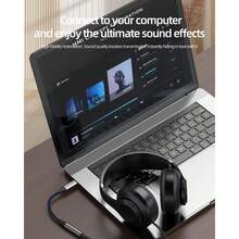 USB-C To 3.5mm Headphone Jack Adapter Converter Cable Compatible With IPhone 17 Pro Max/17 Air/17 Pro/17/16/15/14/13/12, S26/S25/S24/S23/S22/S21, / Series 3.5mm Audio Aux Cable - Black - View 5