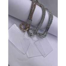 Cordão Smartphone Corrente Celular de Strass 60CM/65CM Acessório Pescoço Corpo - Prata - Visão 4