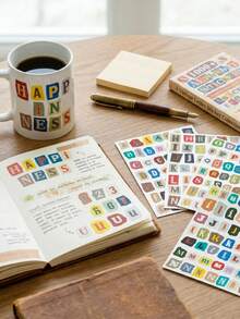 1000+ Letter Stickers, Suitable For Scrapbooking, Journaling And DIY Crafts, Vintage Ransom Note Style, Includes Uppercase/Lower, First Day Of School - Multicolor - View 4