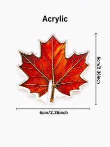 1pc/6pcs Autumn Maple Leaf & Oak Leaf Acrylic Drink Cup Tags, Thanksgiving Cup Identification Charms, Farmhouse Harvest Table Decor, Reusable Cup Labels, Halloween Holiday Dinner Tabletop Decorations, Vintage Leaf Party Table Decor Gifts - Multicolor - View 15