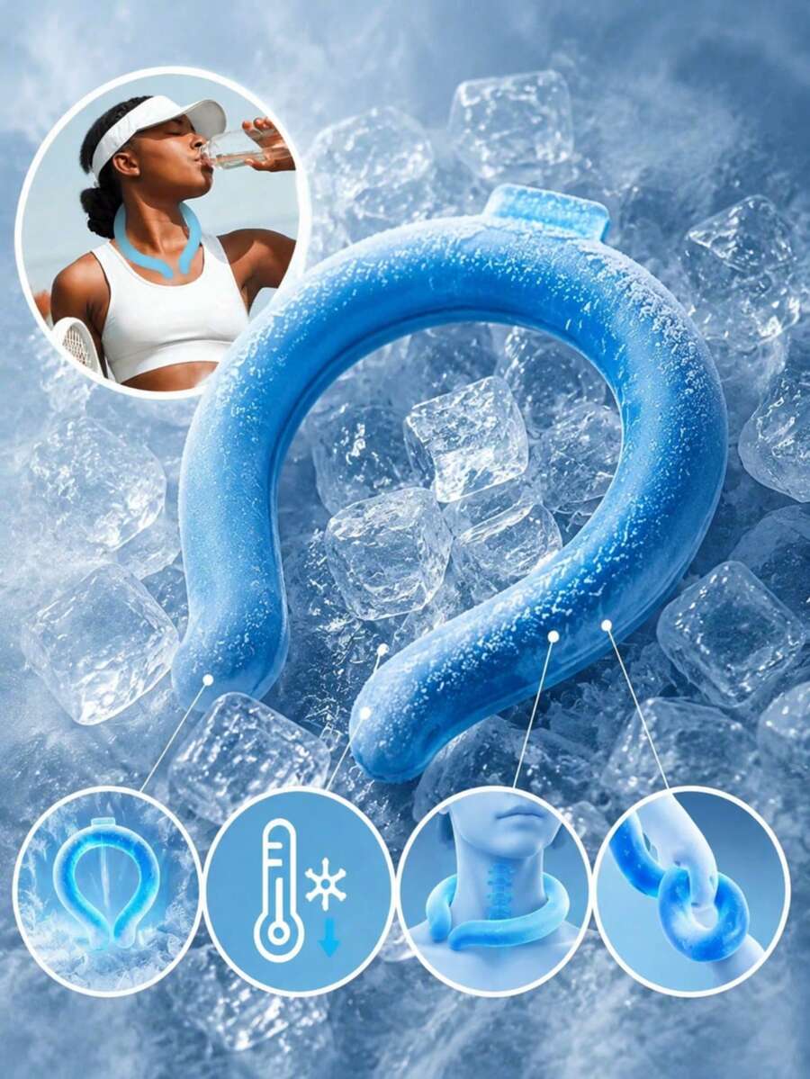 1pc Summer Cooling Ice Neck Ring, Wearable Neck Ice Ring Cold Compress Bag, Reusable Neck Cold Compress Ice Ring, Reusable... Freezing Gel Cooling Neck Tube, Unisex Cooling Collar, Suitable For Outdoor Sports, Camping, Vacation, Back To School, Beach Outings, Heat Relief And Other Cooling Products, Back To School Season, Home Supplies, Family Essentials, Bedroom, Beach Outings Goodies; Unisex, Yard, Summer Beach Supplies; Hiking Essentials, Summer Must-Haves, Summer Portable Style