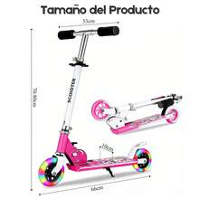 Foldable Kids' Scooter With Light-Up Wheels - Pink - View 7
