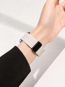1件男女通用運動透氣矽膠磁吸錶帶，適用於 Watch 智慧手環 Fit 1/Fit 2/Fit 3/Fit 4/4Pro/Fit 5 手腕帶 - Starlight - 查看 4